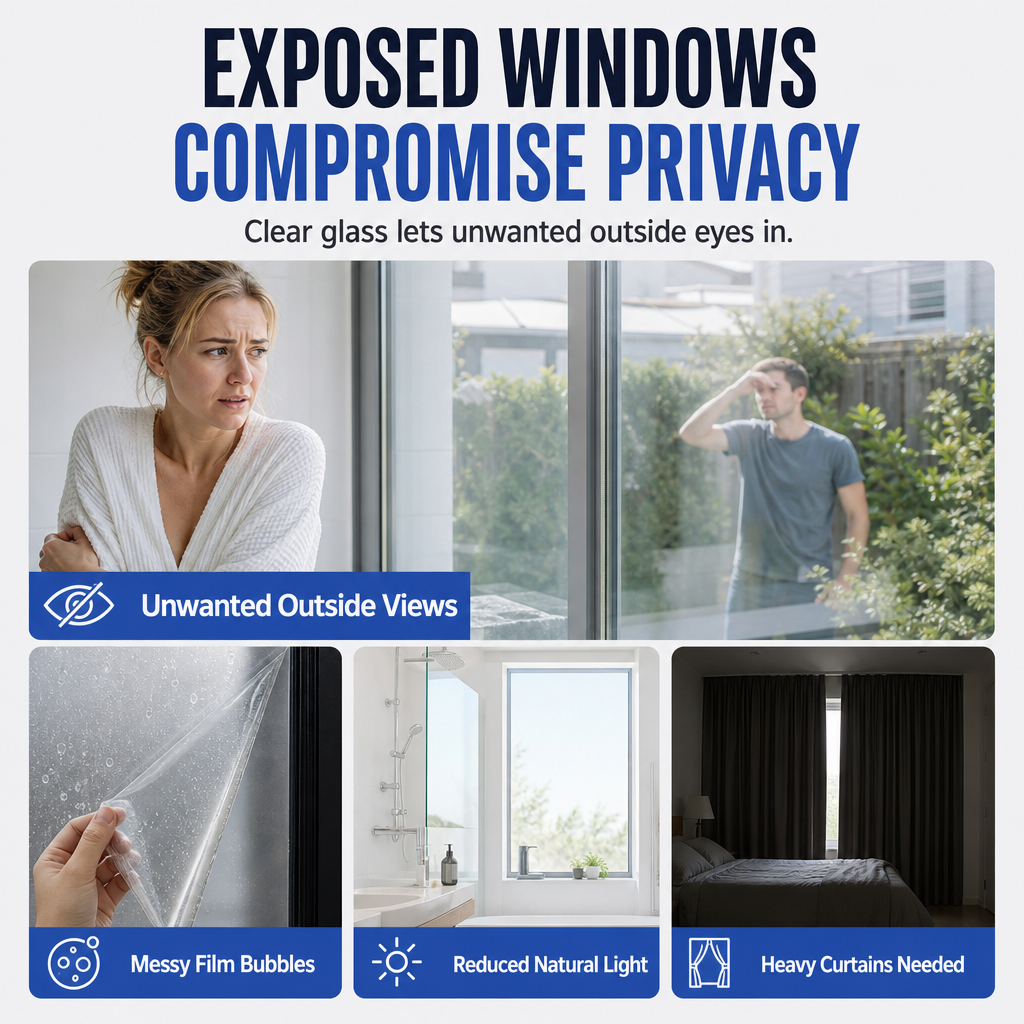 ✨ Vernice satinata per vetro privacy – Dì Addio a occhi indiscreti sulle finestre! 🚫 Lascia passare la luce, applicazione semplice con rullo 💧