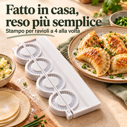 🥟✨ Stampo pressa per ravioli e pierogi – Dì Addio ai bordi irregolari e al ripieno che esce! 🚫 Facile da usare, sigillatura ermetica, adatto anche per gyoza e potstickers, lavabile in lavastoviglie 🧺