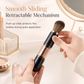 Set di pennelli trucco retrattili 5 in 1 da viaggio con pennelli per cipria, blush e labbra in silicone