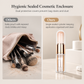 Set di pennelli trucco retrattili 5 in 1 da viaggio con pennelli per cipria, blush e labbra in silicone