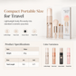 Set di pennelli trucco retrattili 5 in 1 da viaggio con pennelli per cipria, blush e labbra in silicone