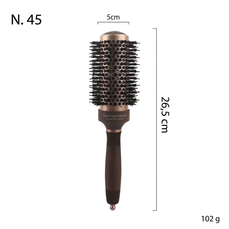 💇‍♀️ Spazzola professionale volumizzante a bocciolo: fusto ventilato per un'asciugatura rapida, impugnatura ergonomica. Solleva le radici e dona volume in soli minuti. 3 colori (grigio / caffè / oro) ✨