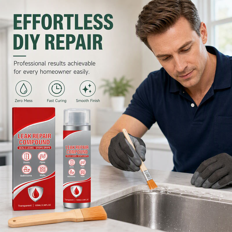💧✨ Composto sigillante impermeabile per riparare perdite – Dì Addio a crepe e infiltrazioni d'acqua! 🚫 Solidificazione rapida, resistente ai raggi UV, si applica anche su superfici verticali 🧰