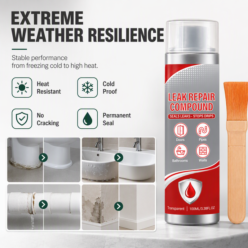 💧✨ Composto sigillante impermeabile per riparare perdite – Dì Addio a crepe e infiltrazioni d'acqua! 🚫 Solidificazione rapida, resistente ai raggi UV, si applica anche su superfici verticali 🧰