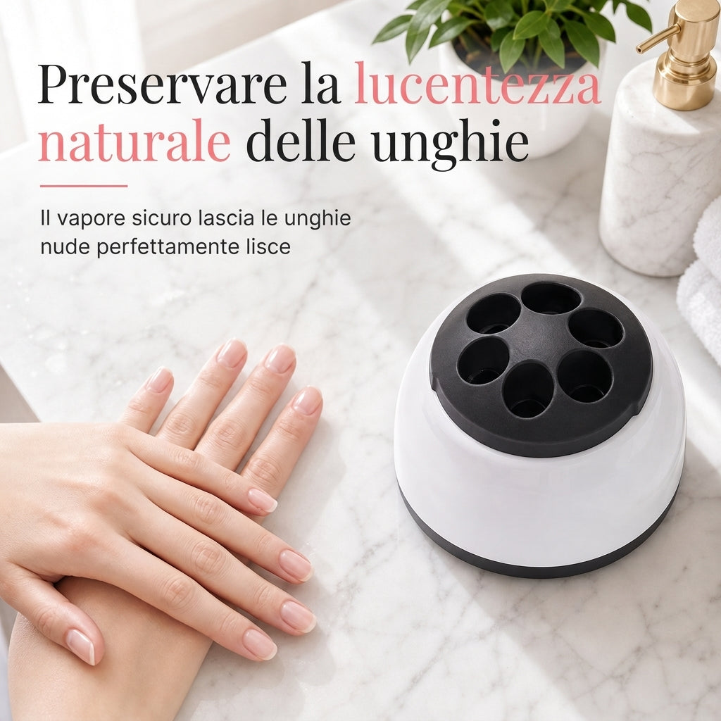 💅✨ Rimuovi smalto gel per unghie al vapore – Dì Addio alla raschiatura aggressiva che danneggia le unghie! 🚫 Azione delicata, pannello touch, sicuro per le unghie naturali 🧴