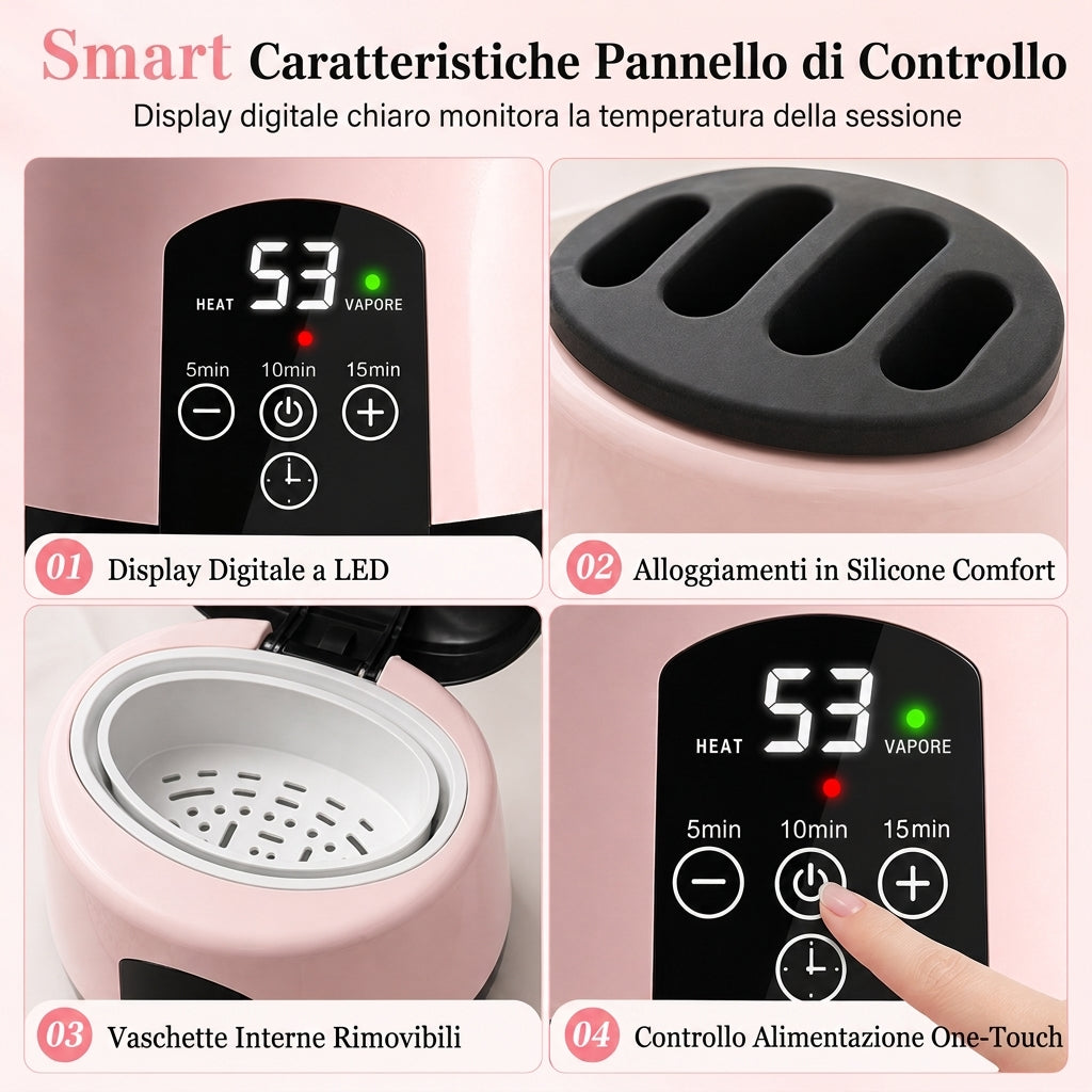 💅✨ Rimuovi smalto gel per unghie al vapore – Dì Addio alla raschiatura aggressiva che danneggia le unghie! 🚫 Azione delicata, pannello touch, sicuro per le unghie naturali 🧴