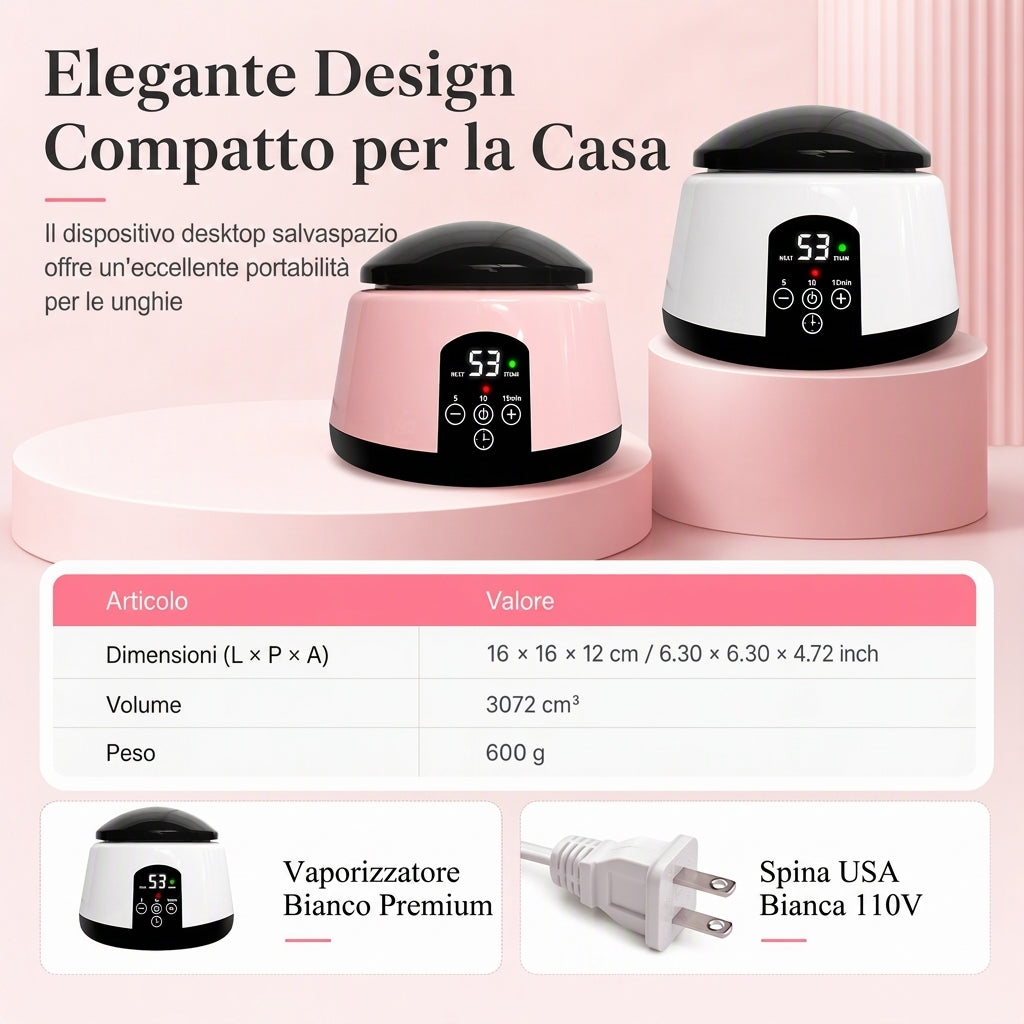 💅✨ Rimuovi smalto gel per unghie al vapore – Dì Addio alla raschiatura aggressiva che danneggia le unghie! 🚫 Azione delicata, pannello touch, sicuro per le unghie naturali 🧴