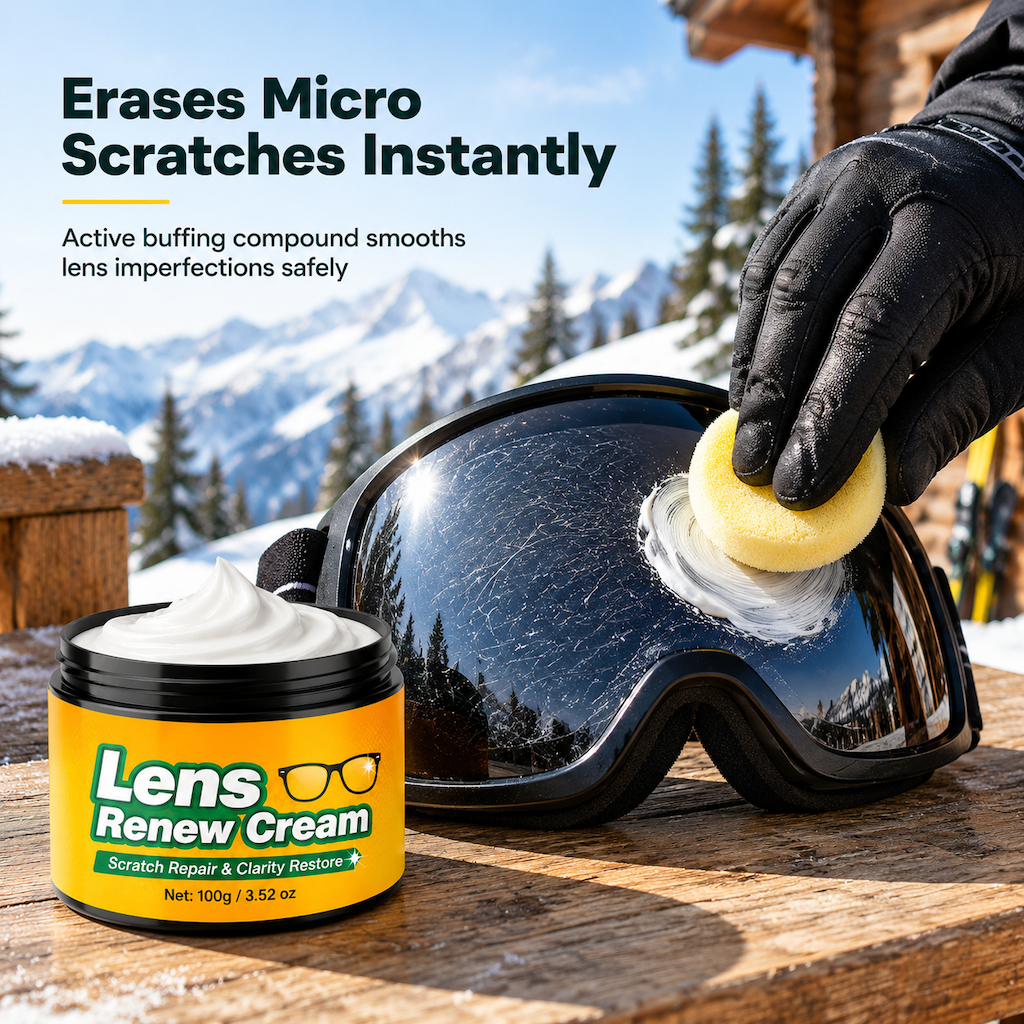 ✨ Crema riparatrice lucidante per lenti – Dì Addio ai graffi e alla visione offuscata! 🚫 Formula microabrasiva delicata, adatta per occhiali, maschere e caschi, 3 modelli disponibili 🥽