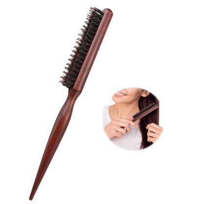 💁✨ Spazzola per capelli con setole naturali e manico a coda di topo – Dì Addio ai nodi e ai capelli spenti! 🚫 Massaggia il cuoio capelluto, distribuisce il sebo e dona lucentezza 💆