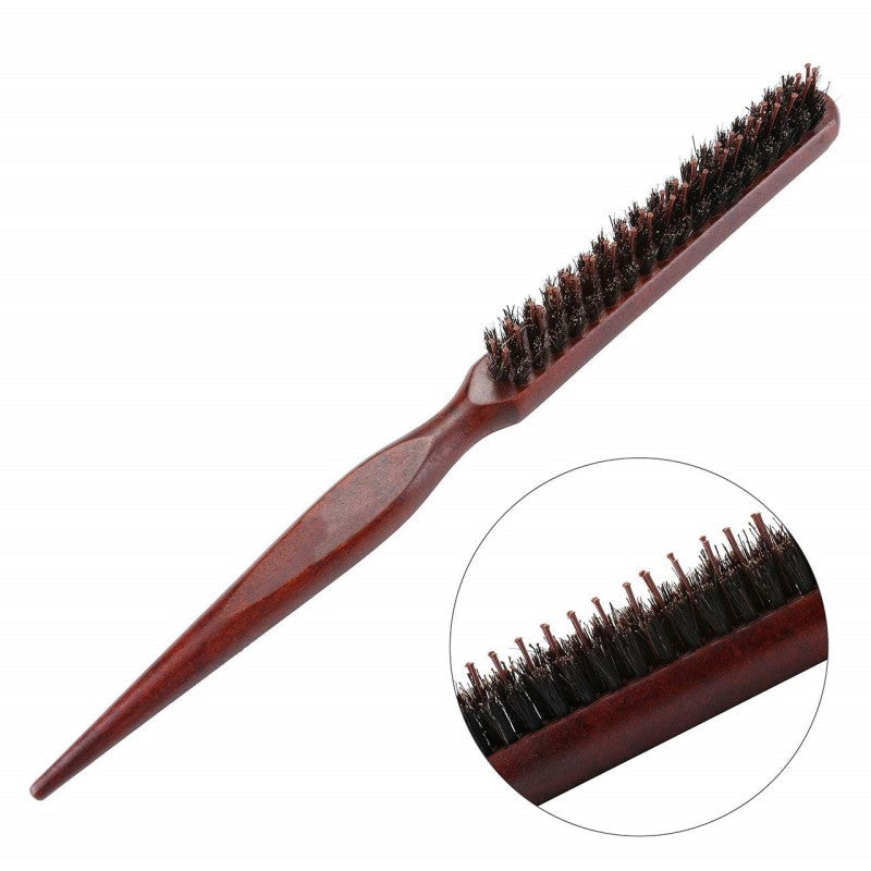 💁✨ Spazzola per capelli con setole naturali e manico a coda di topo – Dì Addio ai nodi e ai capelli spenti! 🚫 Massaggia il cuoio capelluto, distribuisce il sebo e dona lucentezza 💆
