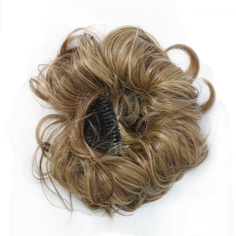 ✨ Accessorio chignon spettinato con pettine laterale – Dì Addio alle acconciature noiose e complicate! 🚫 Montaggio rapido, fissaggio sicuro, stile versatile, fibra resistente al calore 💇‍♀️