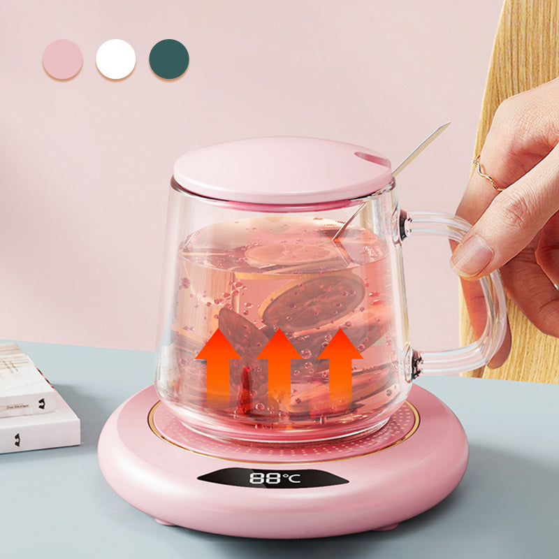 ☕✨ Scaldatazze elettrico con 3 temperature – Dì Addio al caffè e al tè che si raffreddano velocemente! 🚫 Spegnimento automatico 8h, basso consumo 20W, perfetto per ufficio e casa 🧊