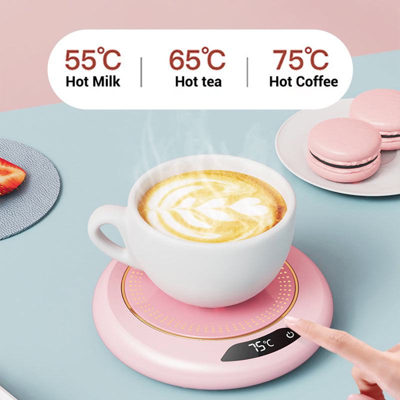 ☕✨ Scaldatazze elettrico con 3 temperature – Dì Addio al caffè e al tè che si raffreddano velocemente! 🚫 Spegnimento automatico 8h, basso consumo 20W, perfetto per ufficio e casa 🧊