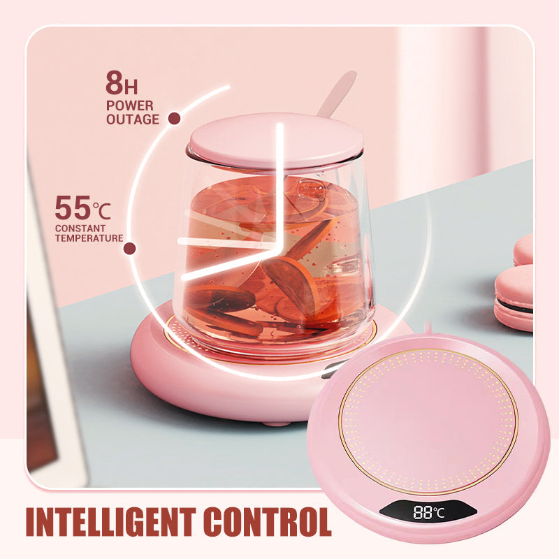 ☕✨ Scaldatazze elettrico con 3 temperature – Dì Addio al caffè e al tè che si raffreddano velocemente! 🚫 Spegnimento automatico 8h, basso consumo 20W, perfetto per ufficio e casa 🧊