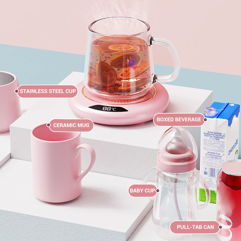 ☕✨ Scaldatazze elettrico con 3 temperature – Dì Addio al caffè e al tè che si raffreddano velocemente! 🚫 Spegnimento automatico 8h, basso consumo 20W, perfetto per ufficio e casa 🧊