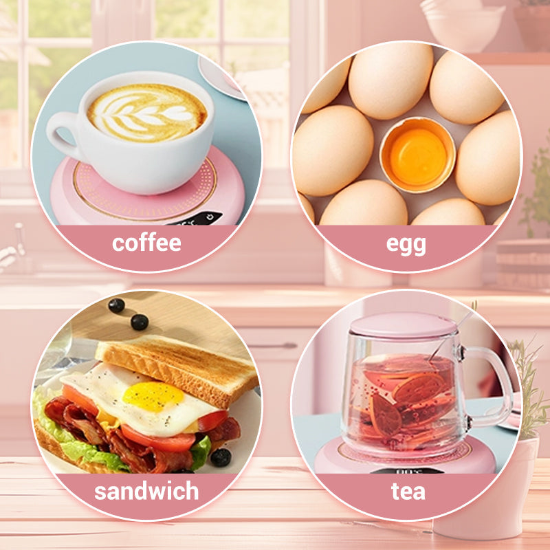 ☕✨ Scaldatazze elettrico con 3 temperature – Dì Addio al caffè e al tè che si raffreddano velocemente! 🚫 Spegnimento automatico 8h, basso consumo 20W, perfetto per ufficio e casa 🧊