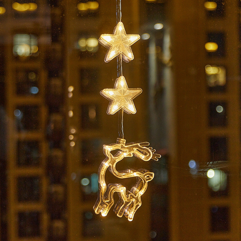 ❄️✨ Luci decorative a fiocco di neve con ventosa per Natale – Dì Addio a trapani, colla e cavi aggrovigliati! 🚫 2 modalità luce (bianco caldo /multicolore), alimentazione a batteria, riutilizzabili per molti anni