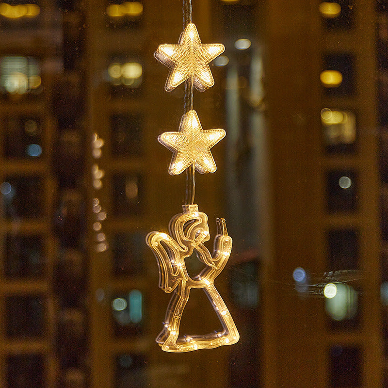 ❄️✨ Luci decorative a fiocco di neve con ventosa per Natale – Dì Addio a trapani, colla e cavi aggrovigliati! 🚫 2 modalità luce (bianco caldo /multicolore), alimentazione a batteria, riutilizzabili per molti anni