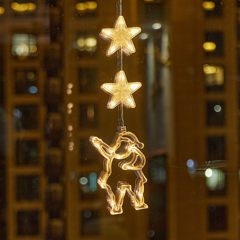 ❄️✨ Luci decorative a fiocco di neve con ventosa per Natale – Dì Addio a trapani, colla e cavi aggrovigliati! 🚫 2 modalità luce (bianco caldo /multicolore), alimentazione a batteria, riutilizzabili per molti anni