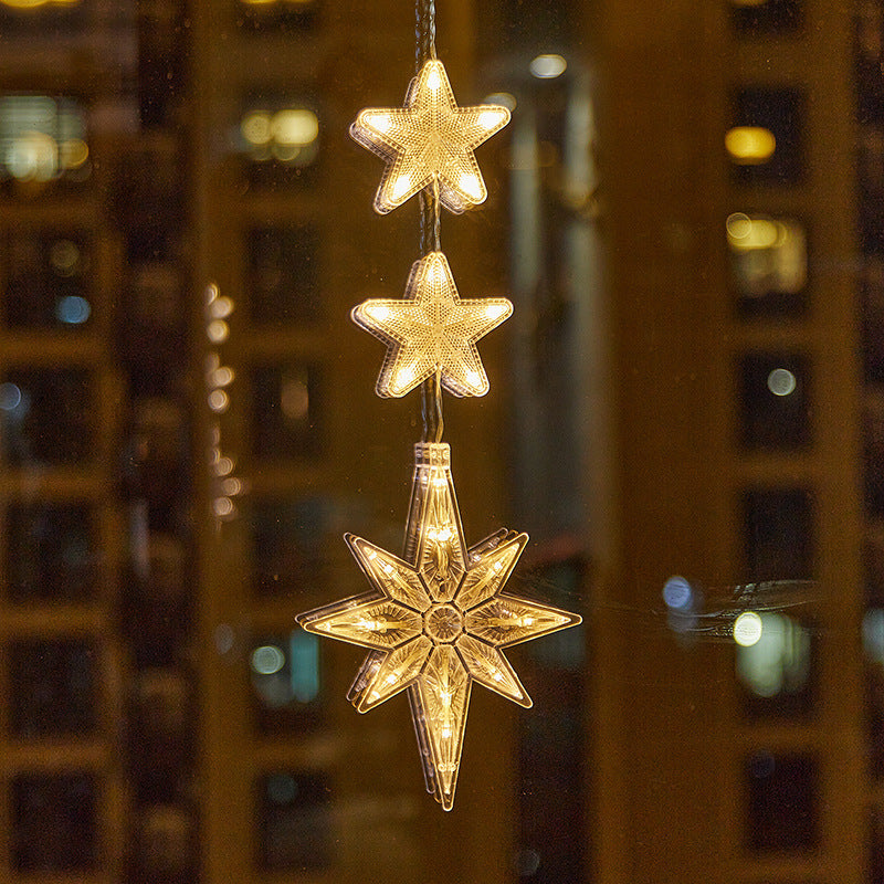 ❄️✨ Luci decorative a fiocco di neve con ventosa per Natale – Dì Addio a trapani, colla e cavi aggrovigliati! 🚫 2 modalità luce (bianco caldo /multicolore), alimentazione a batteria, riutilizzabili per molti anni