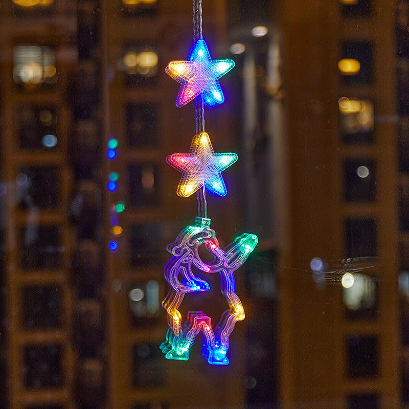 ❄️✨ Luci decorative a fiocco di neve con ventosa per Natale – Dì Addio a trapani, colla e cavi aggrovigliati! 🚫 2 modalità luce (bianco caldo /multicolore), alimentazione a batteria, riutilizzabili per molti anni