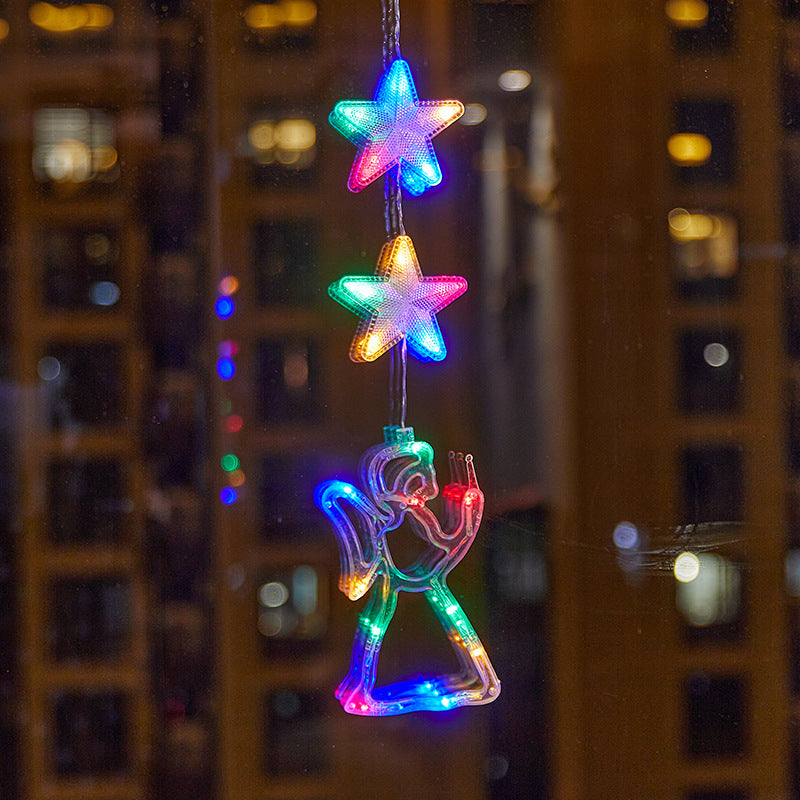 ❄️✨ Luci decorative a fiocco di neve con ventosa per Natale – Dì Addio a trapani, colla e cavi aggrovigliati! 🚫 2 modalità luce (bianco caldo /multicolore), alimentazione a batteria, riutilizzabili per molti anni