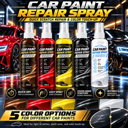 ✨ Spray ritocco vernice auto – Dì Addio ai piccoli graffi e alla vernice scrostata! 🚫 Asciugatura rapida, finitura lucida, 5 colori, applicazione semplice a spruzzo, formato portatile 🚗
