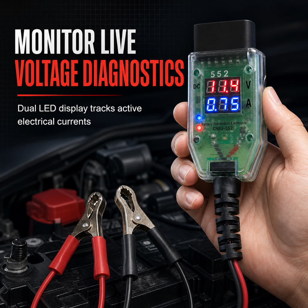 ✨ Ponte alimentazione OBD per auto – Dì Addio alla perdita delle impostazioni dopo la sostituzione della batteria! 🚫 Tensione in tempo reale, fusibile di sicurezza, fili in rame, per officine professionali 🔧