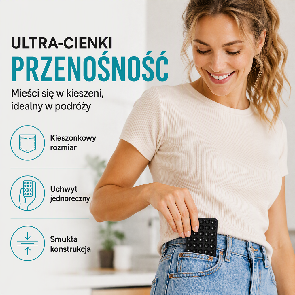 Uniwersalny elastyczny silikonowy dwustronny stojak na telefon
