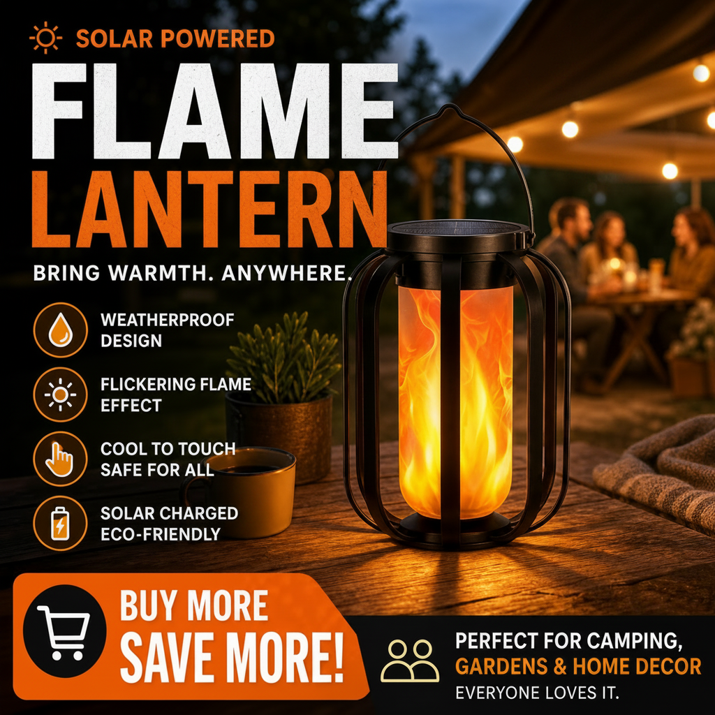 🔥🏮 Da non perdere! 50% DI SCONTO ⏰ ✨ Lanterna Solare a Fiamma – Effetto Fiamma Realistico, Zero Rischio Incendio ✨