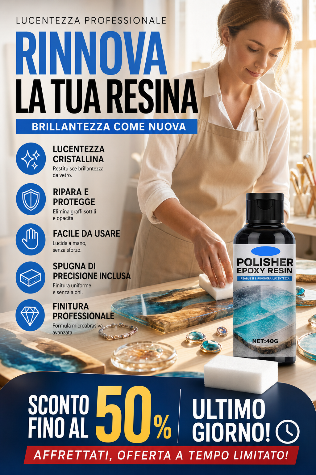 📢📢ACQUISTA 2 RICEVI 1 GRATIS !! ⏰Lucidante Resina Epossidica🔥