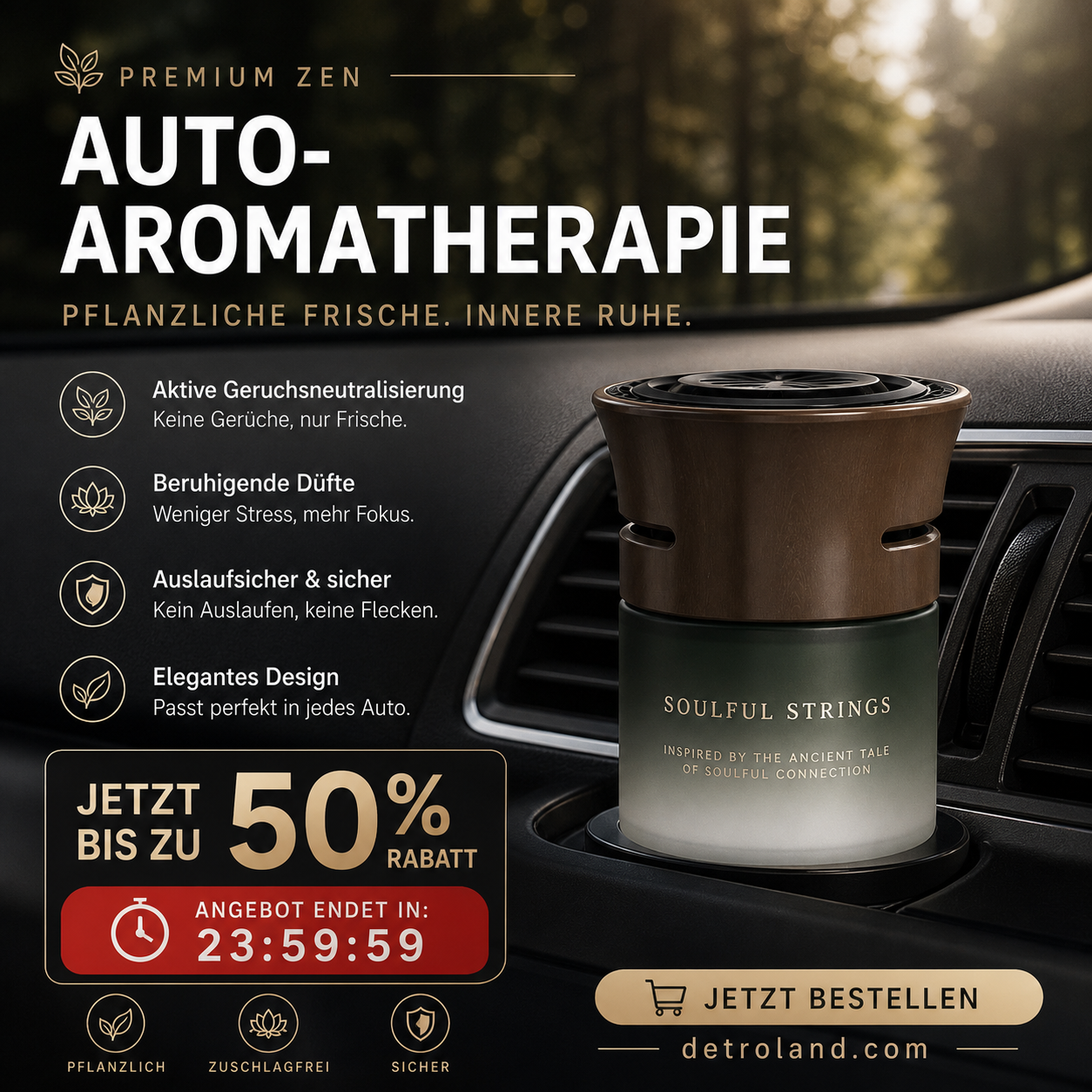 Hochwertiger, langanhaltender Aromatherapie-Lufterfrischer für das Auto🚗✨