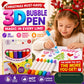 🖌️Penna magica – Disegna in 3D con un solo tratto!🎄 Fai da te: penne per disegnare con i popcorn