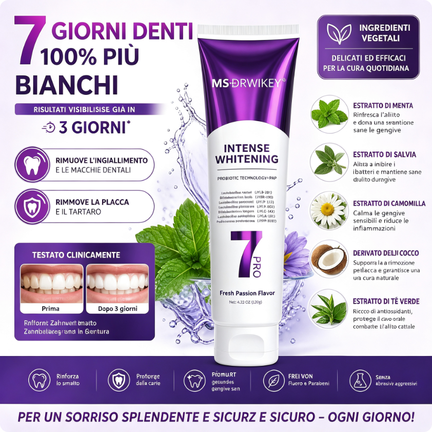 🥳SALDO BOLLENTE 2026🥳💞Oltre 50.000 venduti!👵❤️ Dentifricio illuminante – cura delicata contro le macchie dentali e il tartaro, per un alito naturalmente fresco 🦷✨