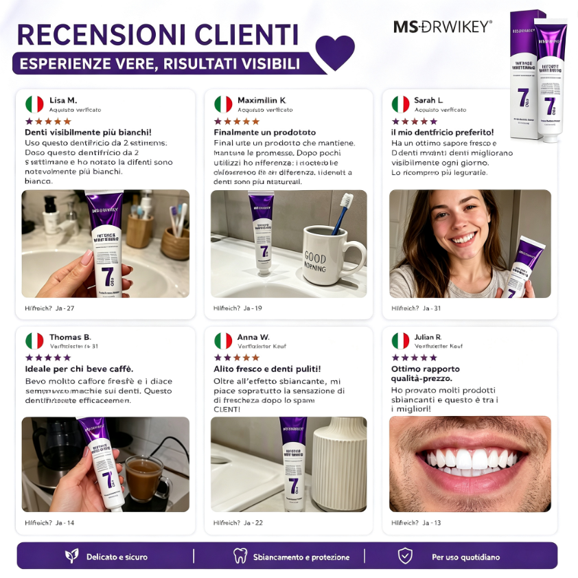 🥳SALDO BOLLENTE 2026🥳💞Oltre 50.000 venduti!👵❤️ Dentifricio illuminante – cura delicata contro le macchie dentali e il tartaro, per un alito naturalmente fresco 🦷✨