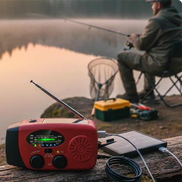 📻✨ Radio di emergenza a manovella solare – Dì Addio all'ansia per la batteria scarica all'aperto! 🚫 Multi-alimentazione, torcia LED e allerta meteo NOAA 🏕️