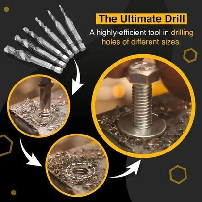 Thread Tap Drill Bits 6Pcs Set