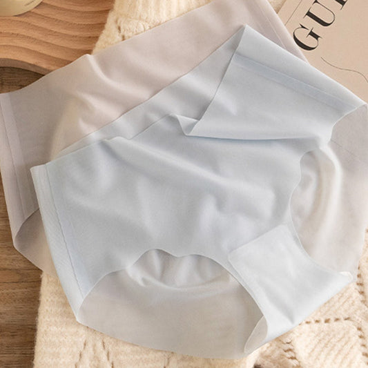 Ultra thin ice silk panties for women