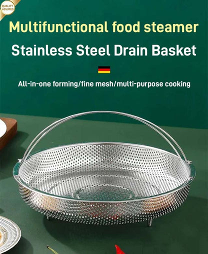 Multi-function Cooking Steamer Stainless Steel Drain Basket