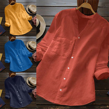 （Last Day Sale 49%）Japanese Style Handmade Linen Cotton Casual Loose Shirt( Buy 2 Free Shipping)