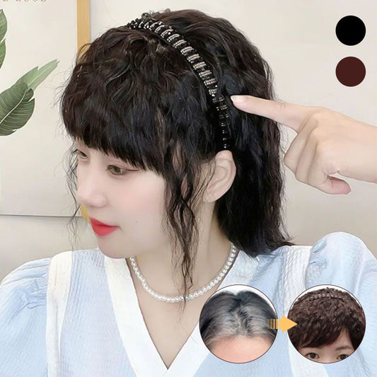 Fluffy Curly Wig with Hair Band